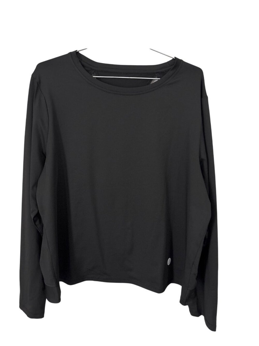 LO Athletic Top Size XL Crewneck Cutout Back Black Sportswear Athleisure